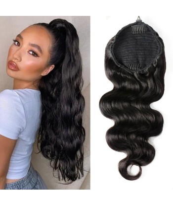 Schwarzer Pferdeschwanz Pferdeschwanz zum Remy Hair Body Wave Kordel Venez acheter