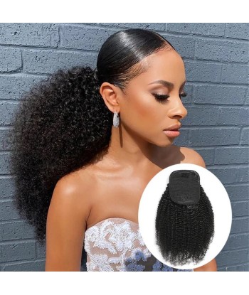 Schwarzer Pferdeschwanz Pferdeschwanz zum Remy Hair Afro Curly Kabel destockage