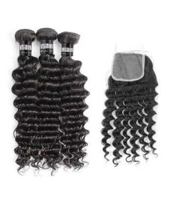 3 Paquets de Tissage  + Closure Deep Wave pas cher chine