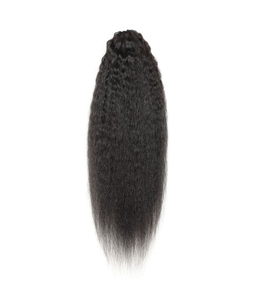 Queue de cheval Ponytail  Noir à Pince Naturel Remy Hair Kinky Straight À commander