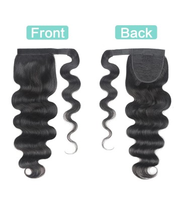 Queue de cheval Ponytail  Noir Ruban Magique Remy Hair Body Wave s'inspire de l'anatomie humaine