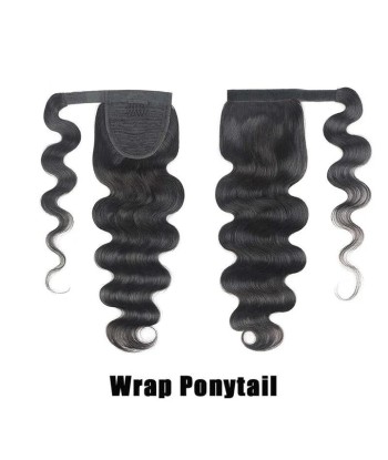 Queue de cheval Ponytail  Noir Ruban Magique Remy Hair Body Wave s'inspire de l'anatomie humaine