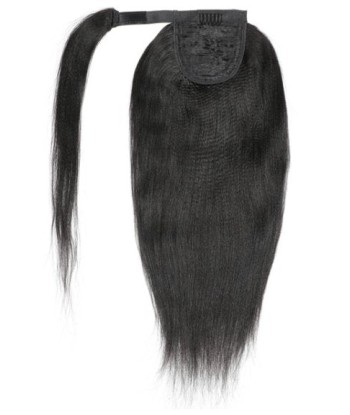 Queue de cheval Ponytail  Noir Ruban Magique Remy Hair Yaki Straight À commander