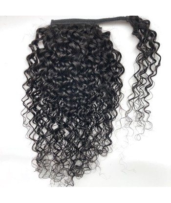 Queue de cheval Ponytail  Noir Ruban Magique Remy Hair Water Wave pas cher chine