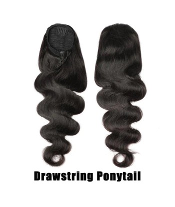 Queue de cheval Ponytail  Noir A Cordon Remy Hair Body Wave Comparez et commandez 