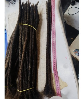 Dreadlocks châtain foncé cheveux Européens largeur 0,6 cm x 10 dreads par paquet Profitez des Offres !