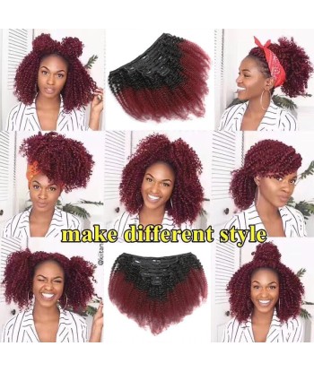 Kit Extensions à Clips Afro Curly Ombre Ombre Brun Foncé 99J 120 gr prix pour 