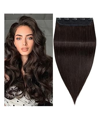 Extension à Clips Straight Brun Mono Bande Maxi Volume solde