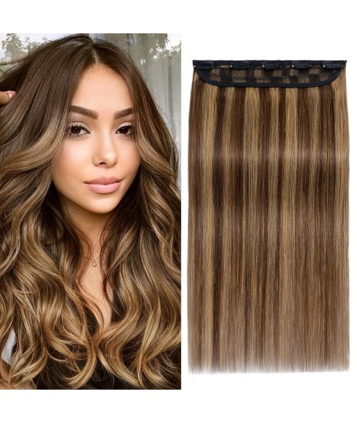 Extension à Clips Straight Chatain Méché Blond Mono Bande Maxi Volume 2023