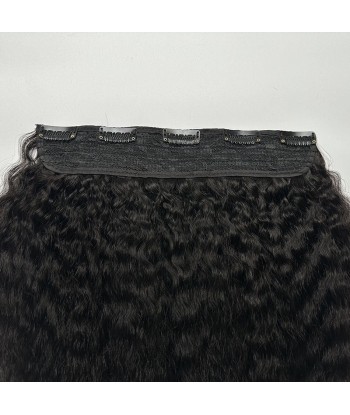 Extension à Clips Kinky Straight Noir Mono Bande Maxi Volume 2024