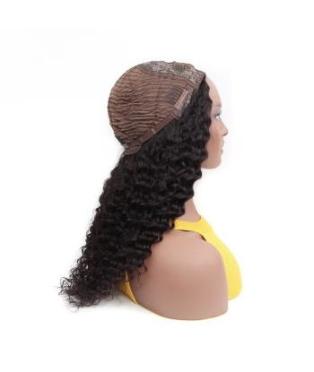 Perruque U-Part Deep Wave Brun Foncé Pour