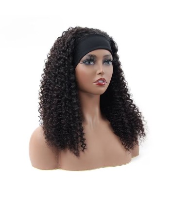 Perruque Bandeau Kinky Curly Brun Foncé sur le site 