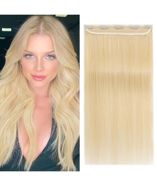 Gerade blonde Clip -Erweiterung Platinmono Max Volumenstreifen JUSQU'A -70%! 