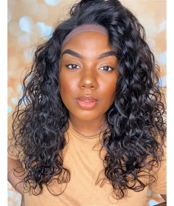 Lace Frontal (Front Lace pièce) en vrai cheveux humains brésiliens Raw bouclés 2024