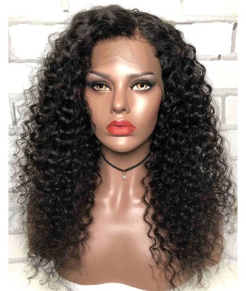 Lace Frontal (Front Lace pièce) en vrai cheveux humains brésiliens Raw bouclés 2024