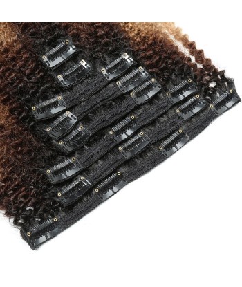 Extensiones de kit con clips de chocolate rubio afro rizado 120 gr brown sombreado rembourrage situé sous