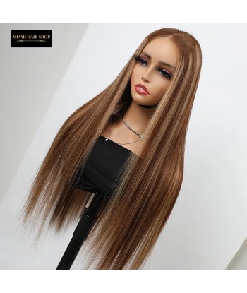 Raide Wig Chantal Mechy rubio sin pegamento con encaje precopinado: elegancia y simplicidad store