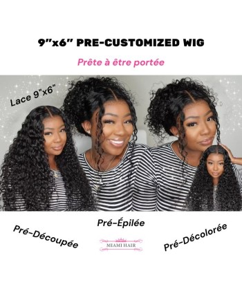 Miami Hairflex 9x6 Water Wave 250% HD Wig Par le système avancé 