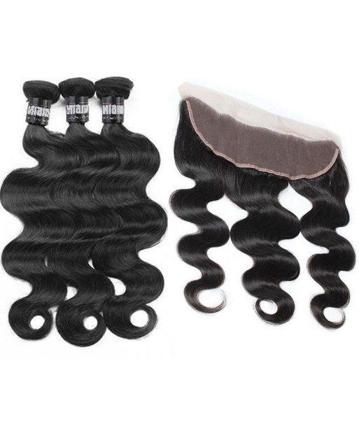 3 Paquets de Tissage + Lace Frontal Body Wave 13x4 l'achat 