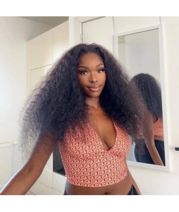 Front lace 13x4" Deep Wave Brun Foncé en ligne des produits 