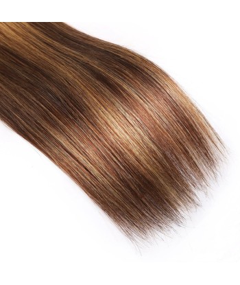 Tissage Straight | Chatain Méché Blond | P4/27 paiement sécurisé