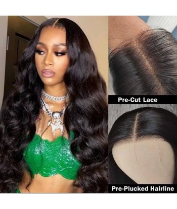 Prédécoupé Front lace 13x6" Body Wave Brun Foncé « prêt-à-porter » ou a consommer sur place