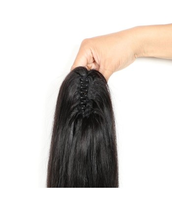 Queue de cheval Ponytail  Noir à Pince Naturel Remy Hair Straight Par le système avancé 