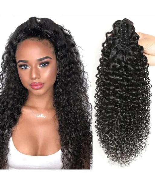 Queue de cheval Ponytail  Noir à Pince Naturel Remy Hair Kinky Curly prix