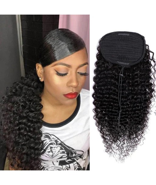 Queue de cheval Ponytail  Noir A Cordon Remy Hair Deep Wave ou a consommer sur place