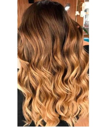 Extension à Clips Straight Ombre Brun Chocolat Blond Mono Bande Maxi Volume en ligne des produits 