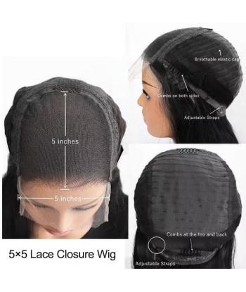 Perruque Lace Wig 5x5 Water Wave - Densité 150% - Cheveux Fluides Jusqu'à 80% De Réduction