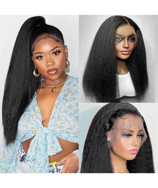 Perruque Lace Wig 5x5 Cheveux Yaki Straight - Densité 150% - Texture Naturelle plus qu'un jeu 