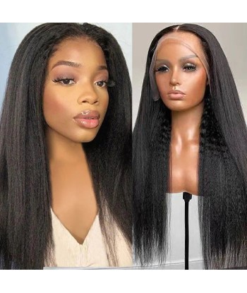 Perruque Lace Wig 5x5 Cheveux Yaki Straight - Densité 150% - Texture Naturelle plus qu'un jeu 