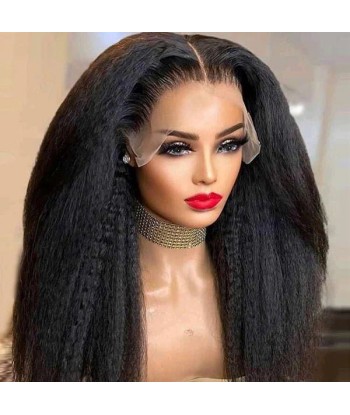 Perruque Lace Wig 5x5 Cheveux Yaki Straight - Densité 150% - Texture Naturelle plus qu'un jeu 