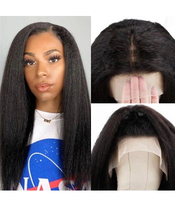 Perruque Lace Wig 5x5 Cheveux Yaki Straight - Densité 150% - Texture Naturelle plus qu'un jeu 