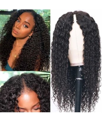 Perruque V-Part Deep Wave Brun Foncé pas chere