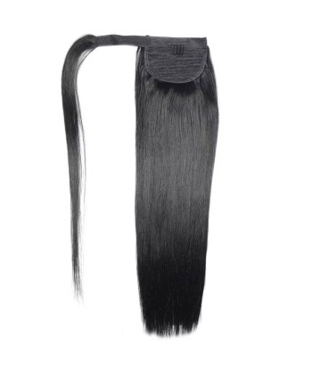 Queue de cheval Ponytail  Noir Ruban Magique Remy Hair Straight s'inspire de l'anatomie humaine