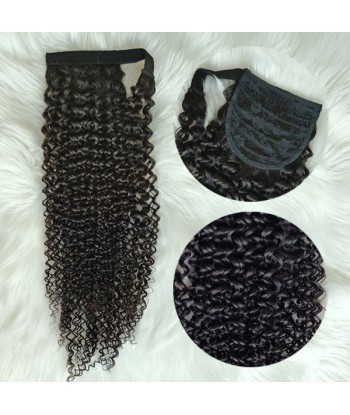 Queue de cheval Ponytail  Noir Ruban Magique Remy Hair  Afro Curly de la marque