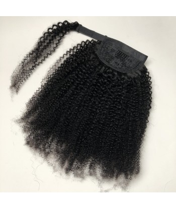 Queue de cheval Ponytail  Noir Ruban Magique Remy Hair  Afro Curly de la marque