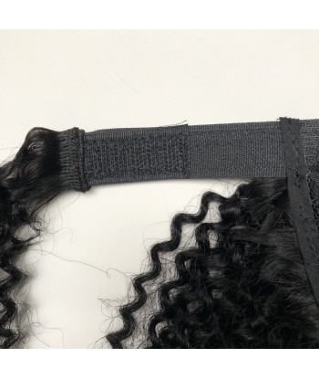 Queue de cheval Ponytail  Noir Ruban Magique Remy Hair  Afro Curly de la marque