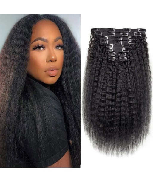 Kit Extensions à Clips Kinky Straight Noir 120 gr ou a consommer sur place