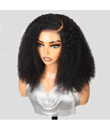 5x5 HD Lace Closure Wig Kinky Curly Sans Colle les muscles