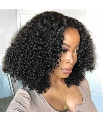 Perruque U-Part Kinky Curly Brun Foncé Par le système avancé 